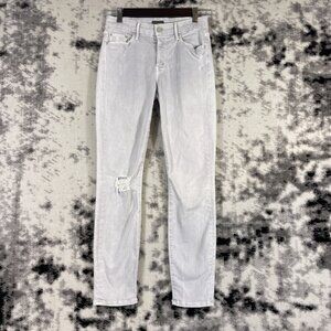 Mother The Looker Crop Womens Size 25 Light Wash Soft Grey Stretch Comfort Casua